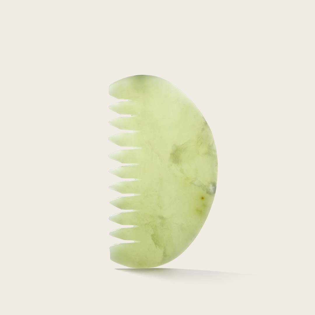 Jade comb and scalp massage